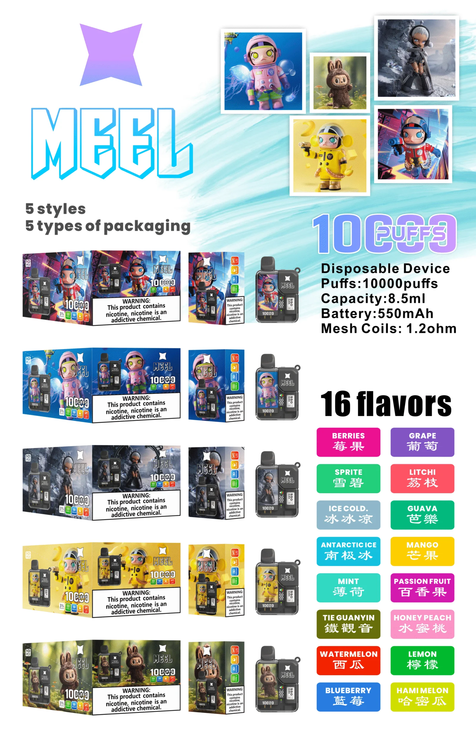 MEEL 10000 Puffs 泡泡瑪特聯名:圖片 5